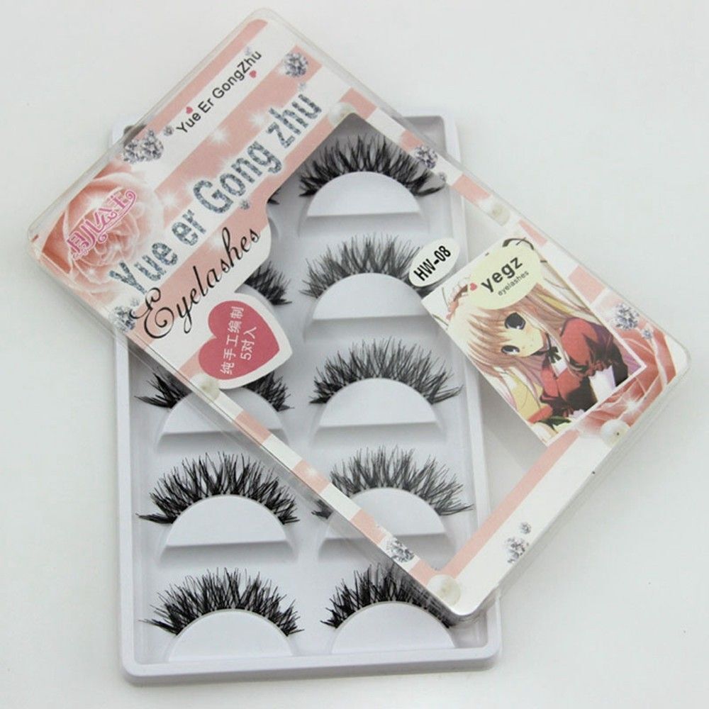 10 Pairs Fashion Natural Long Cross Eye Lashes False Eyelash Extension Cosmetic