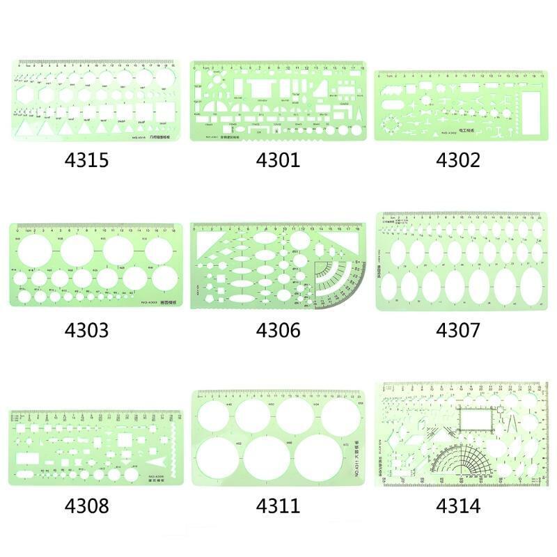 Rectangle Circle Shape Geometric Drawing Tool Template Ruler Student Stationery