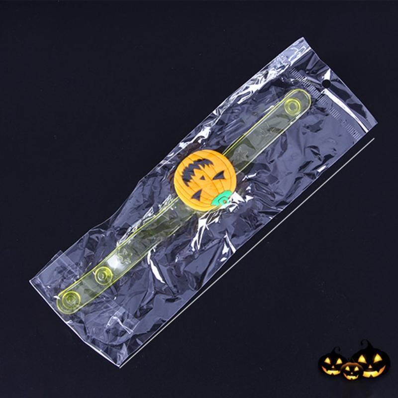 Glowing Silicone Bracelet Party Favors with Pumpkin Ghosts Design Soft Wristband