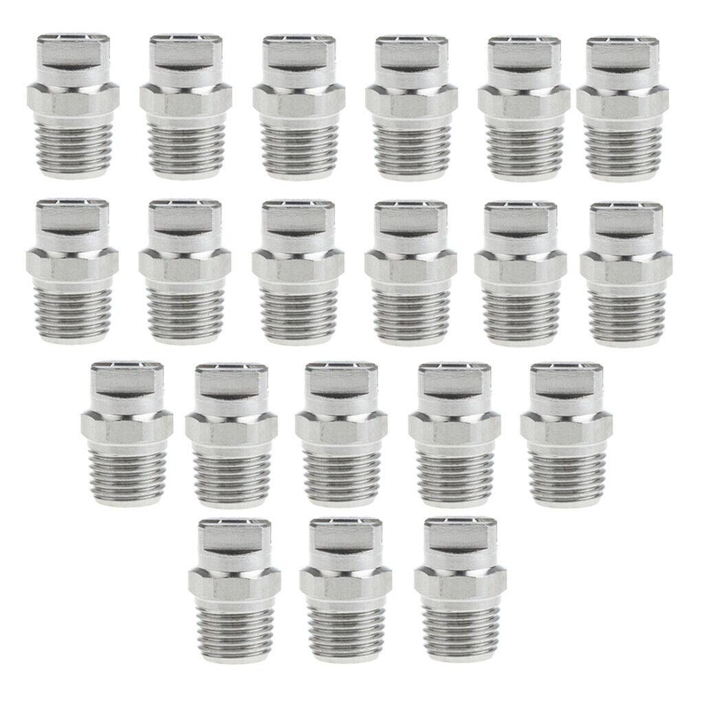 of 20 Stainless Steel High Pressure Nozzle Tip 1/4" Pressure Washer