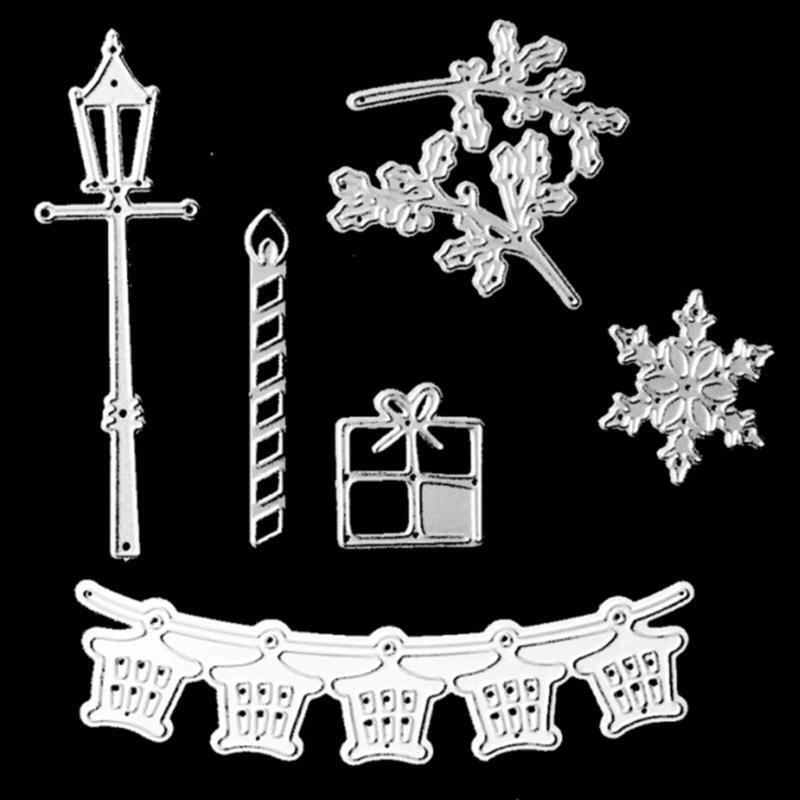 Steet Lamp Snowflake Metal Cutting Dies Stencil Scrapbooking DIY Greeting Card