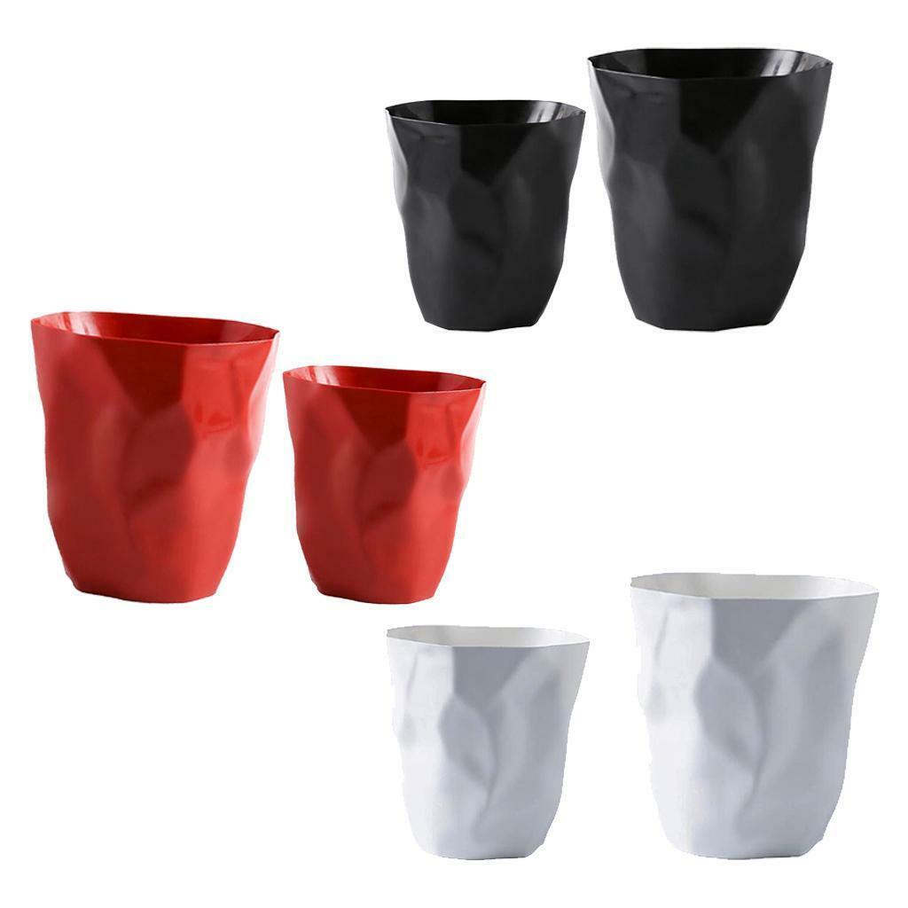 Round  Trash Can Garbage Bin Garbage Waste  9L White Small