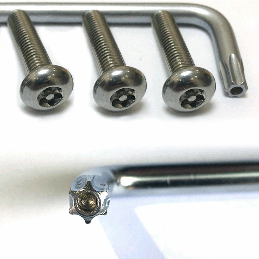 1 Set Car Anti Theft Anti-Tamper Security License Plate Screws Stainles Steel