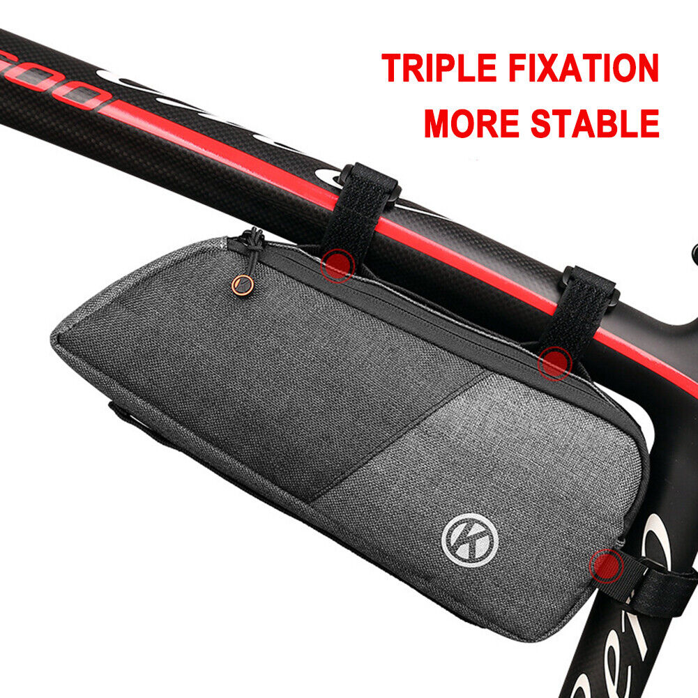 Bicycle Frame Front Top Tube Bag Big Capacity Waterproof MTB Saddle Pouch
