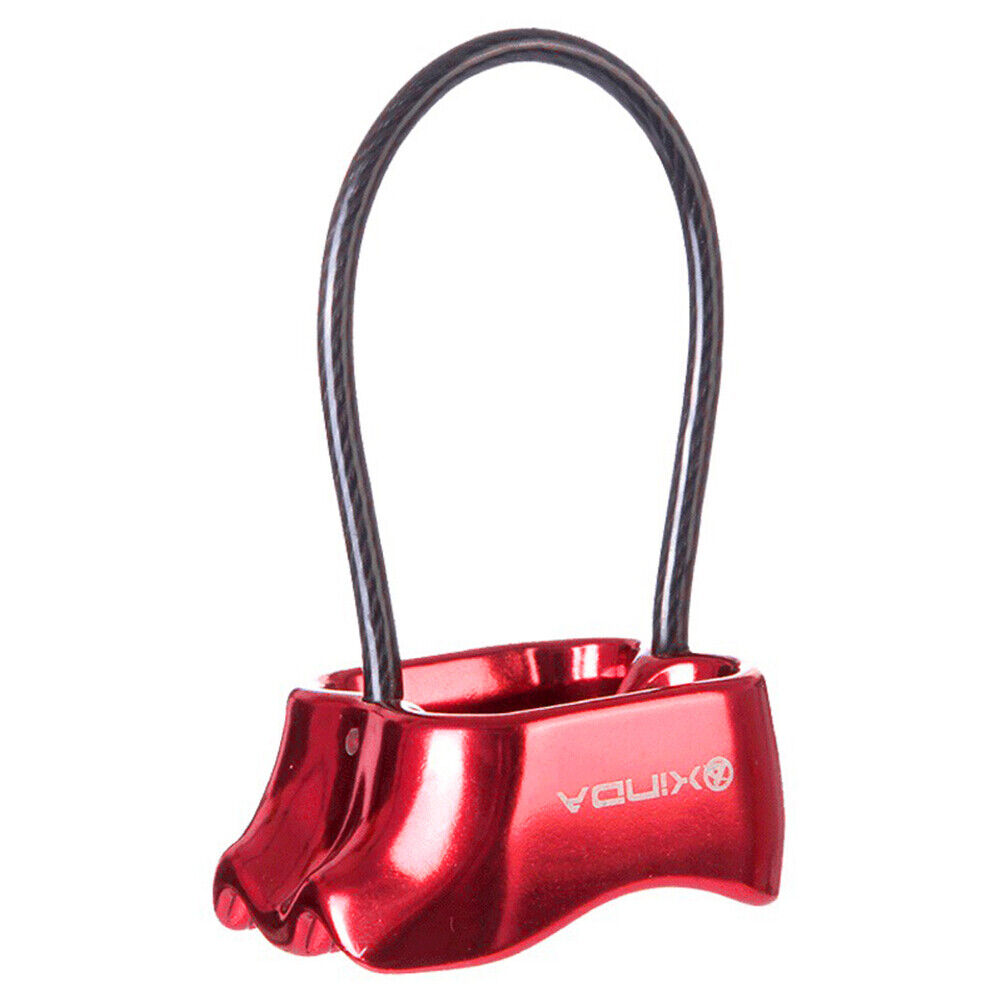 Rappel ATC Belay Device Descender Camping Rock Climbing Equipment (Red)