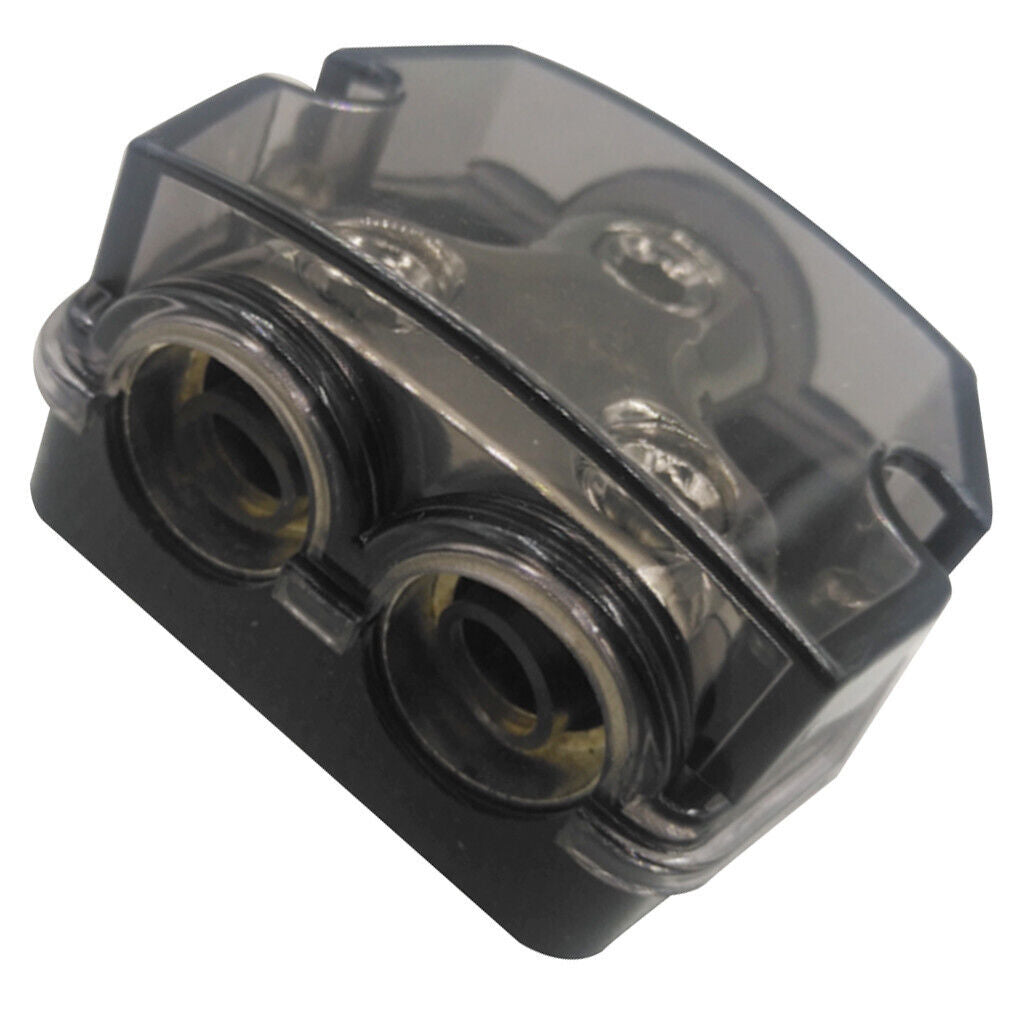Ground Distribution Block, 1 x 0GA In/ 2 x 0GA Out, Nickle Plated Internal