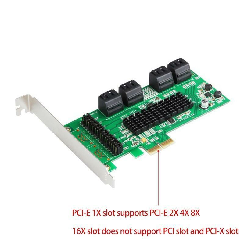 8 Ports PCIe Sata Controller Internal Expansion Card PCI-E to Sata 3.0 Adapter