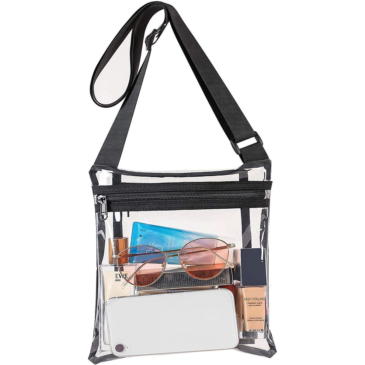 Strap Travel Crossbody Bag Transparent Tote Bag Stadium Approved Clear Bag