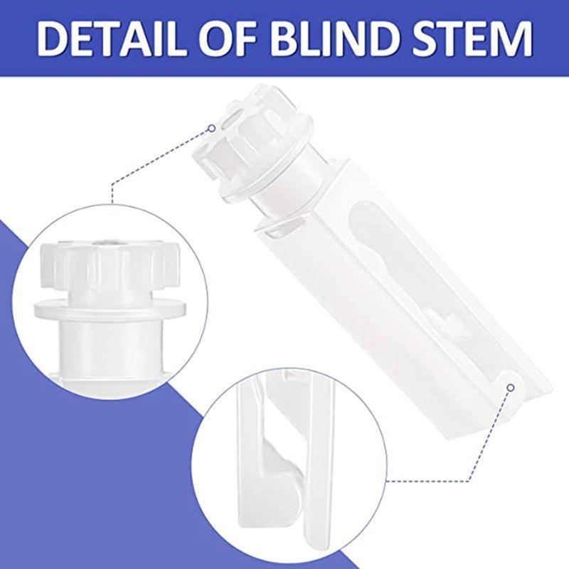 Vertical Blind Stem Replacement White Stems with Gears Set Replace Pulley