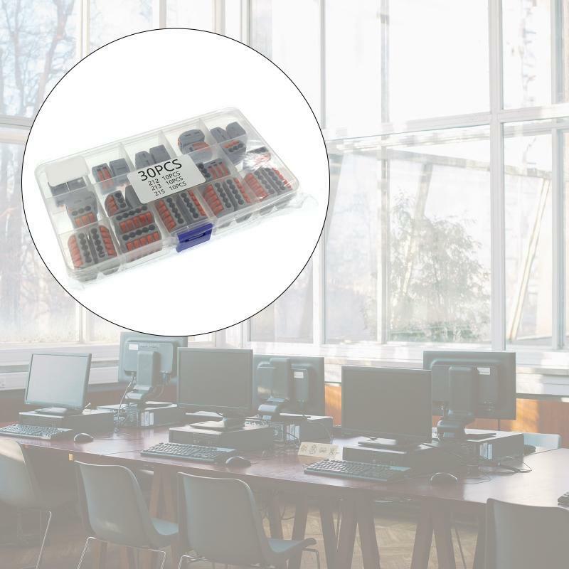 30 x Wire Conductor Quick Terminal Block Connectors Reusable Conductor 2/3/5 Way