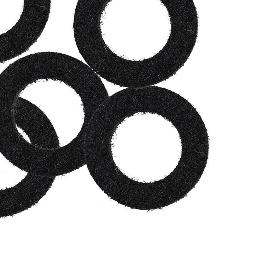 Set of 10 Pieces trumpet  type valve  Felt Washers Black