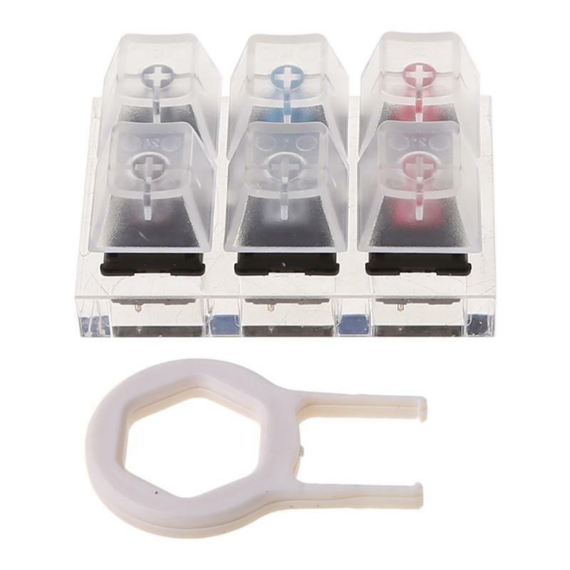 Mechanical Keyboard Clear Keycaps 6 Key Caps Swit6X Tester Kit  For Cherry MX