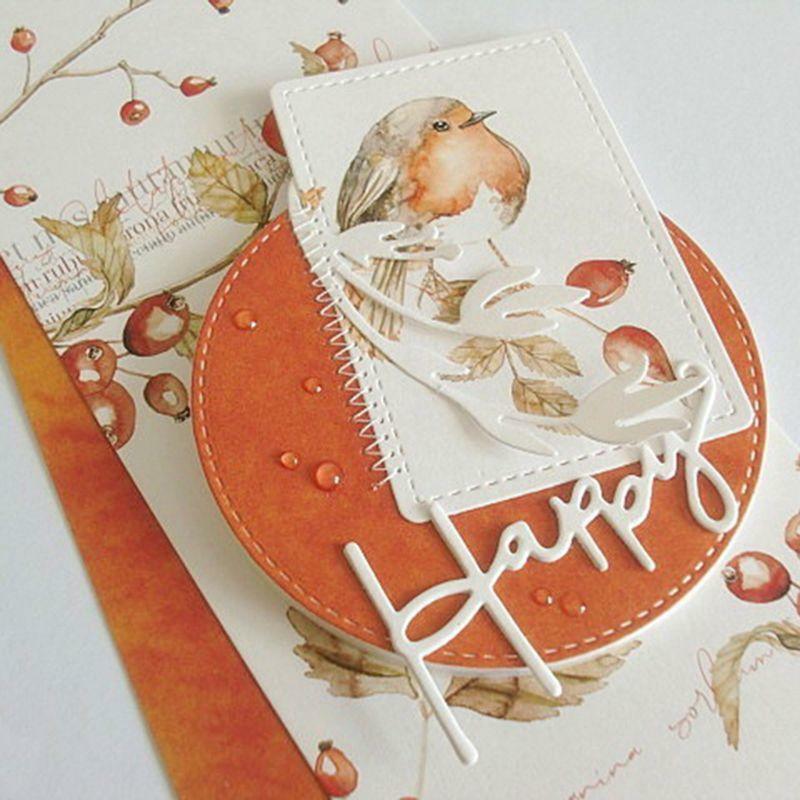 Happy Birthday Metal Cutting Dies Stencil Scrapbooking DIY Album card Embossing