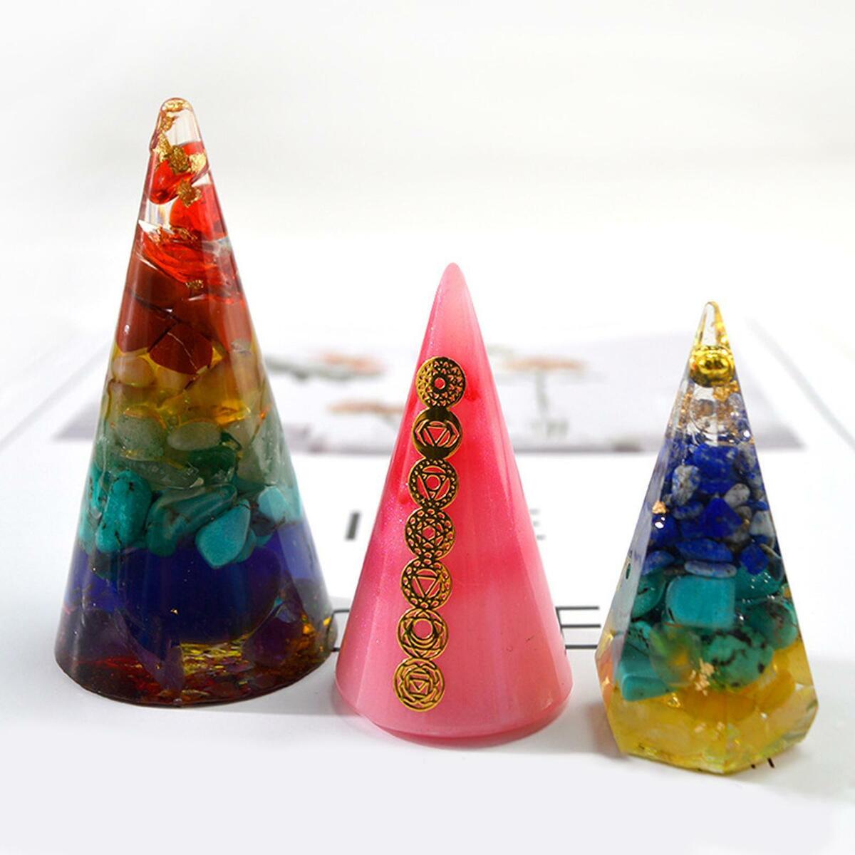 Ring Holder Cone Mold Clear Pyramid Candles Craft Mould Ornament Molds