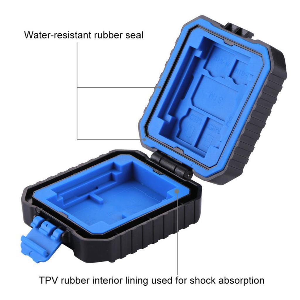 Waterproof  Case Storage Box Protector for SD CF TF Card PU5001