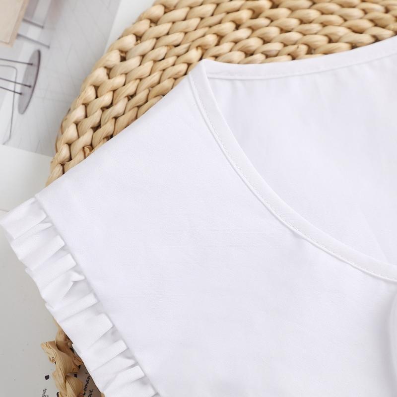 Pleated Lace False Shirt Collar Women Fashionable Decorative Faux Collar