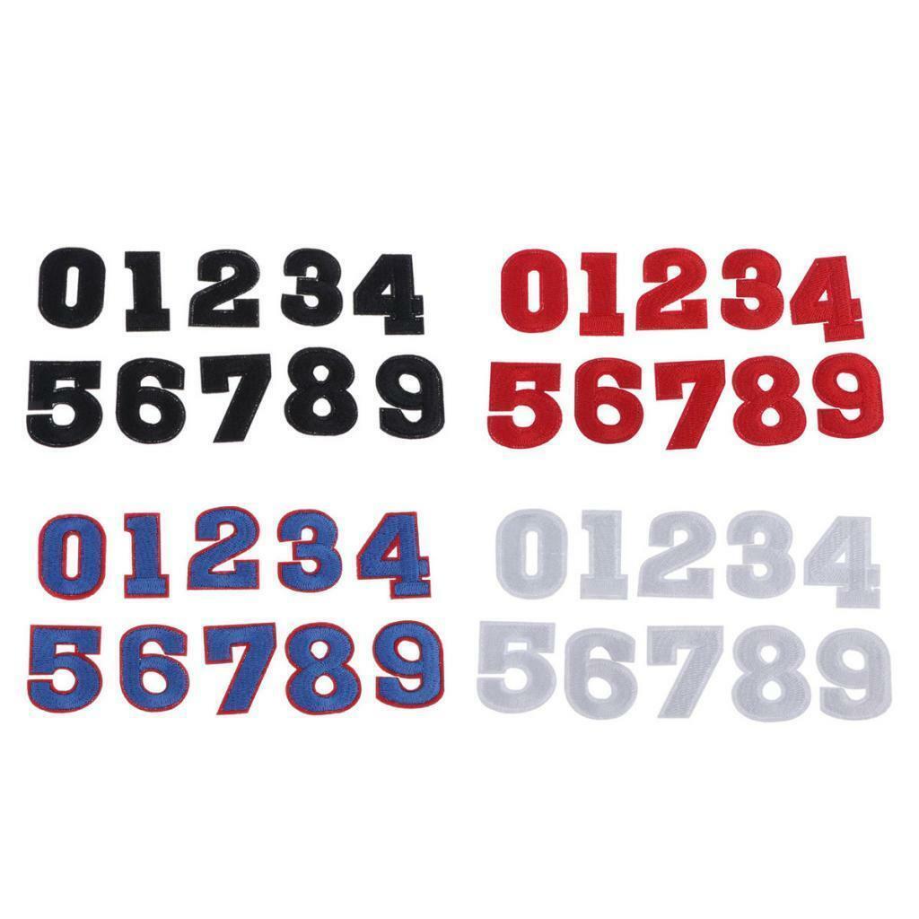 20pcs 0-9 Number Fabric Patches Applique for Sewing Crafts