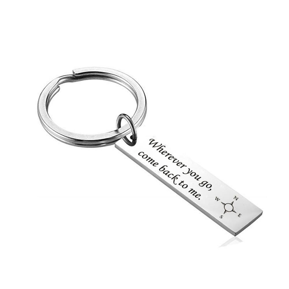Accessories Bag Pendant Key Chains Letter Keyring Wherever You Go Come Back