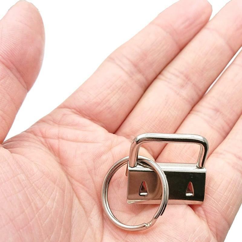 50PCS Lanyard Key Fob Hardware 1 Inch for Keychain and Wristlet Clamp DIY Craft