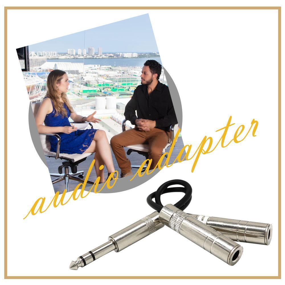 6.35mm Male Jack Stereo Splitter Cable 2X 1/4 inch Female Plug Audio Y Cord