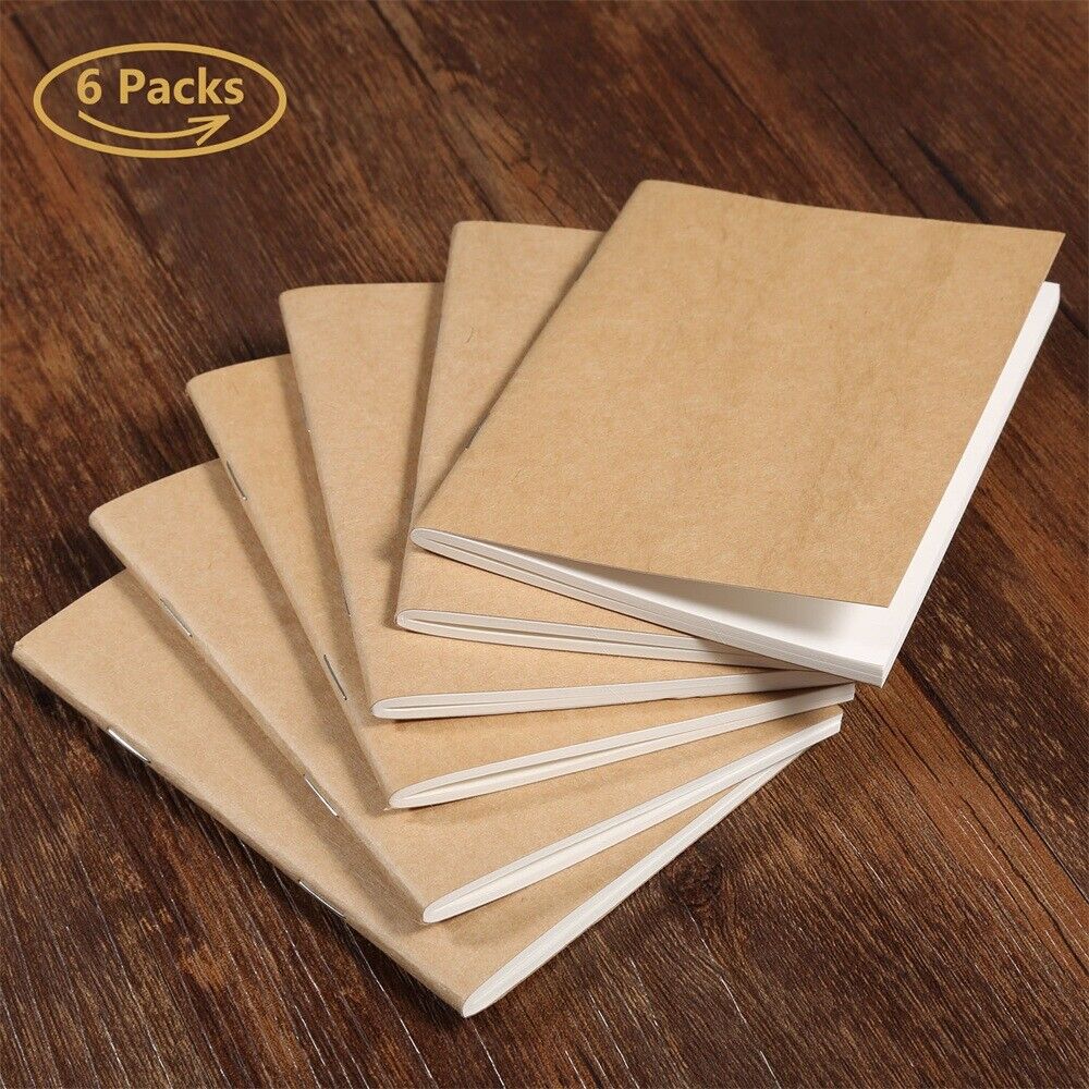 6 Sets Blank Paper Refill For Notebook Journal Diary Passport Memo Notepad Memo