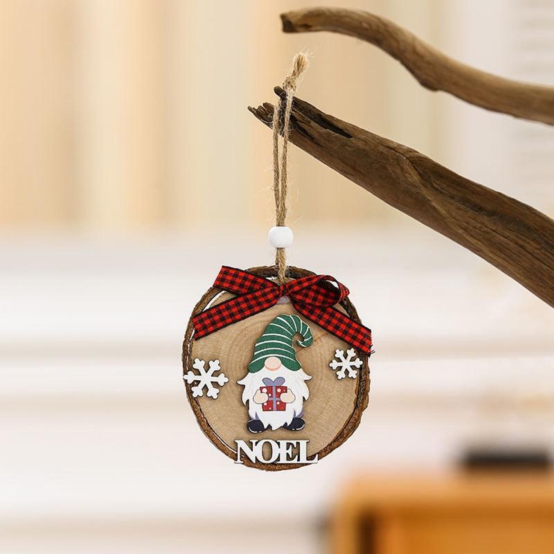 Christmas Decorations Tree Gnome Ornament Cute Wooden Xmas Ornaments Hanging
