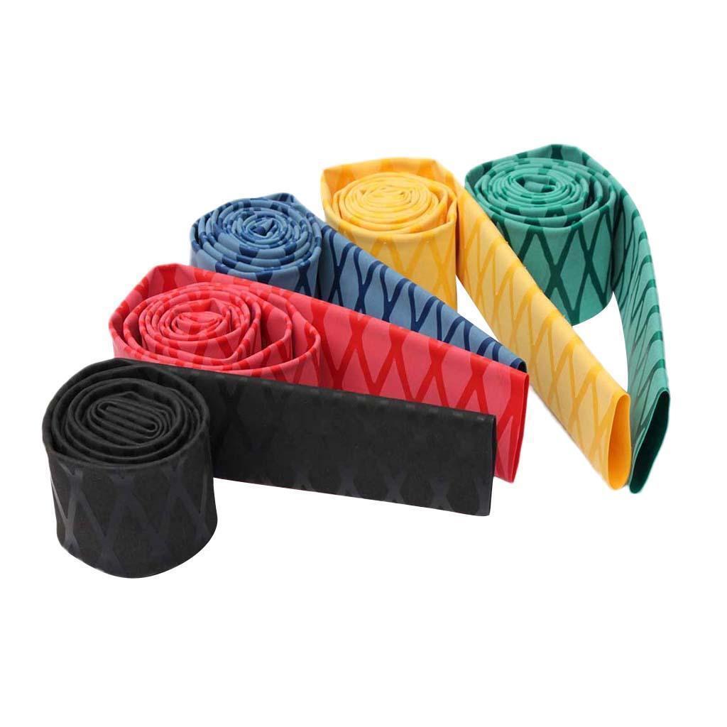 Non Slip Textured X-Tube Heat Shrink Tubing Fishing Rod Grips 18mm Red