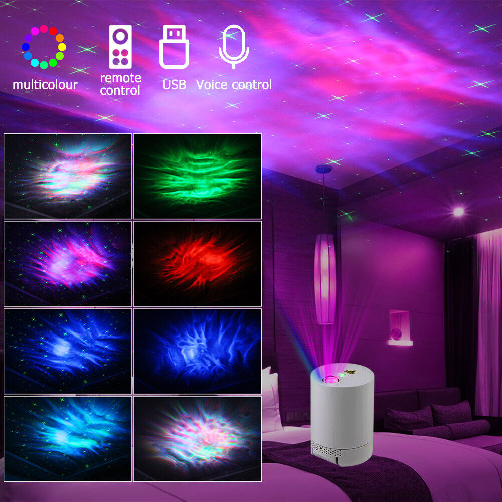 Starry Sky Projection Light LED Rotating Dream Star Water Wave Lamp (B)