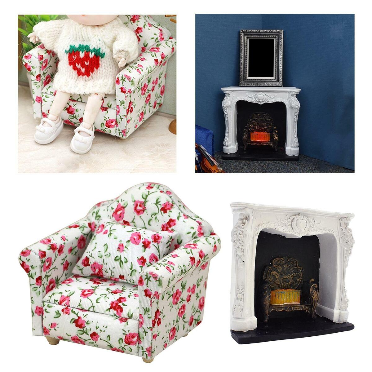 Sofa w/ Fireplace  Life Scene Furniture Supplies Ornaments