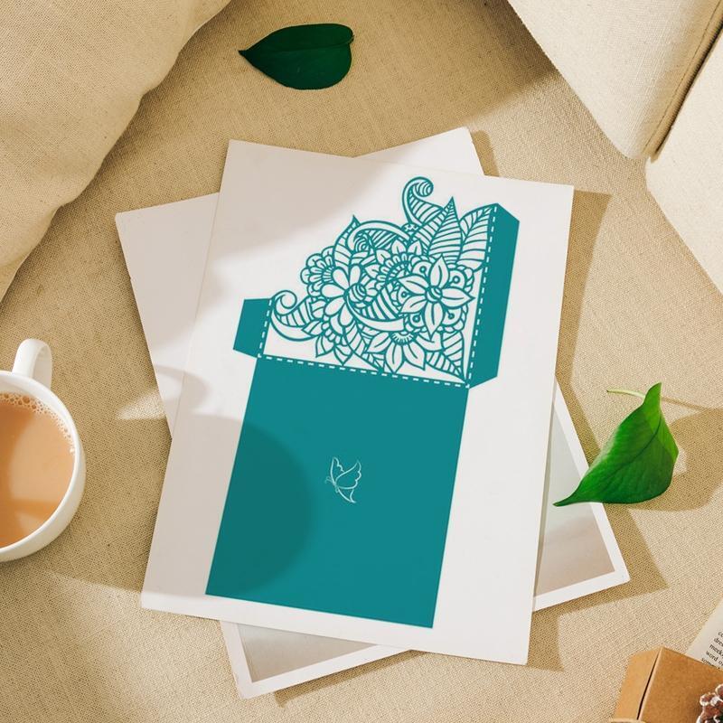 Flower Envelope Cutting Dies Handmade Stencil Mold Embossing Pattern