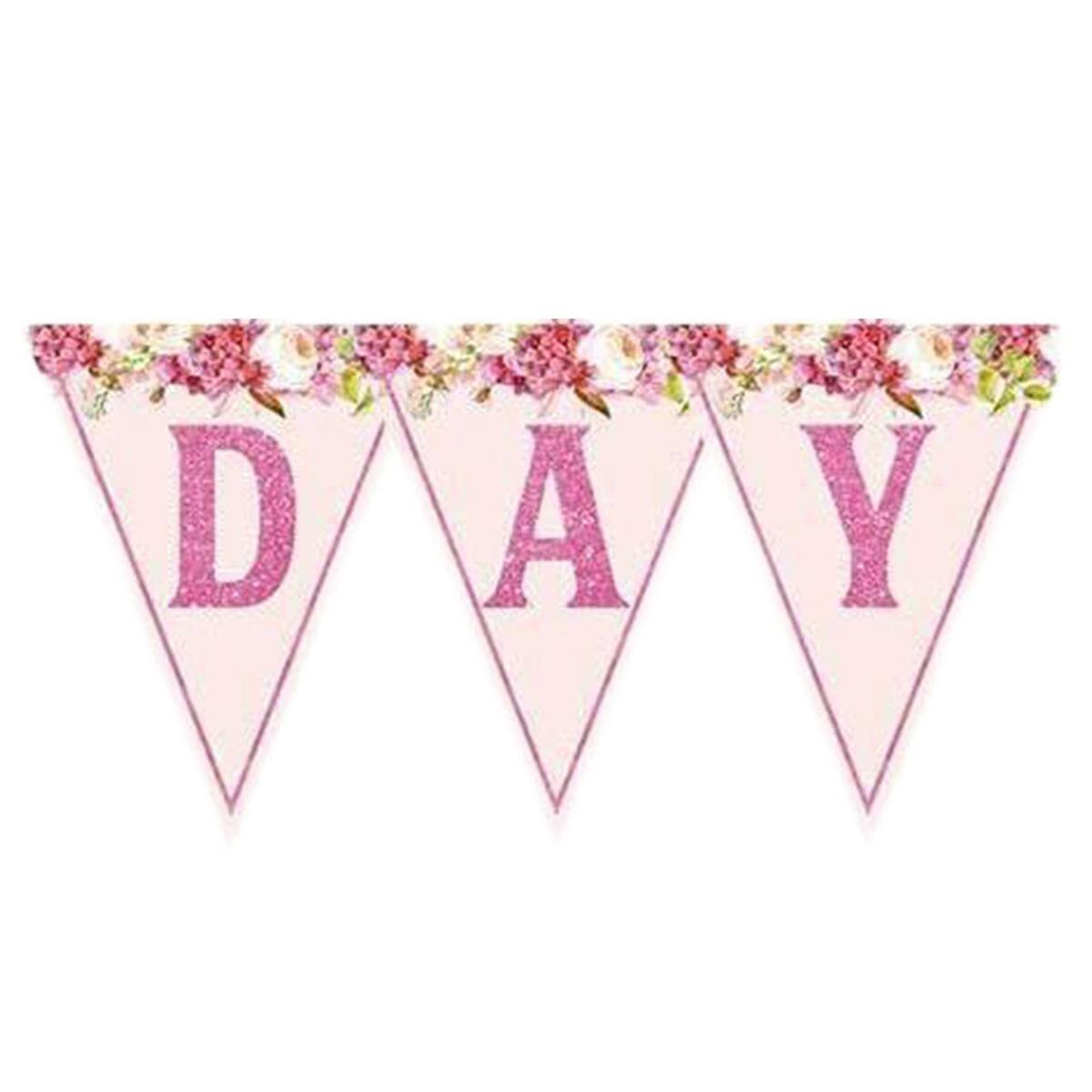 Banners Flags Paper Hanging Triangle Flag for Mother' Garden Decoration