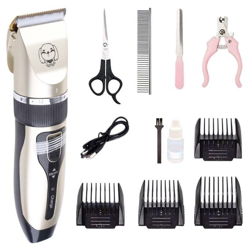 Dog Hair Trimmer Electric Pet Hair Clipper Kit Dog Grooming Shaver Scissors Comb