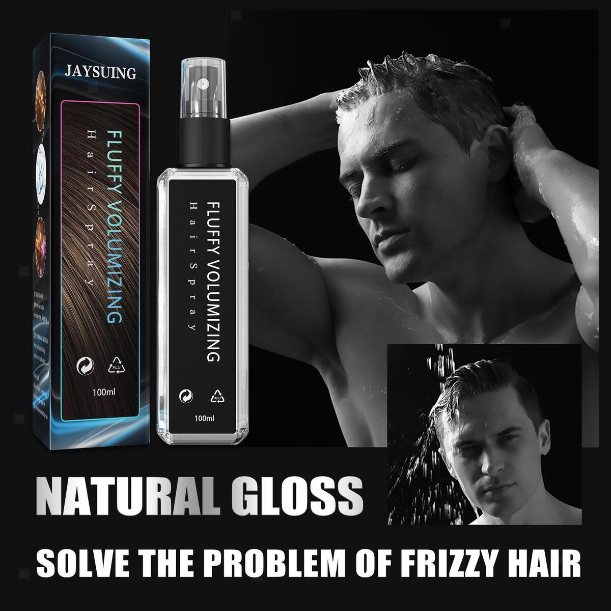 Volumizing Hair Spray 100ml Long Lasting Bright for Men Women Beauty