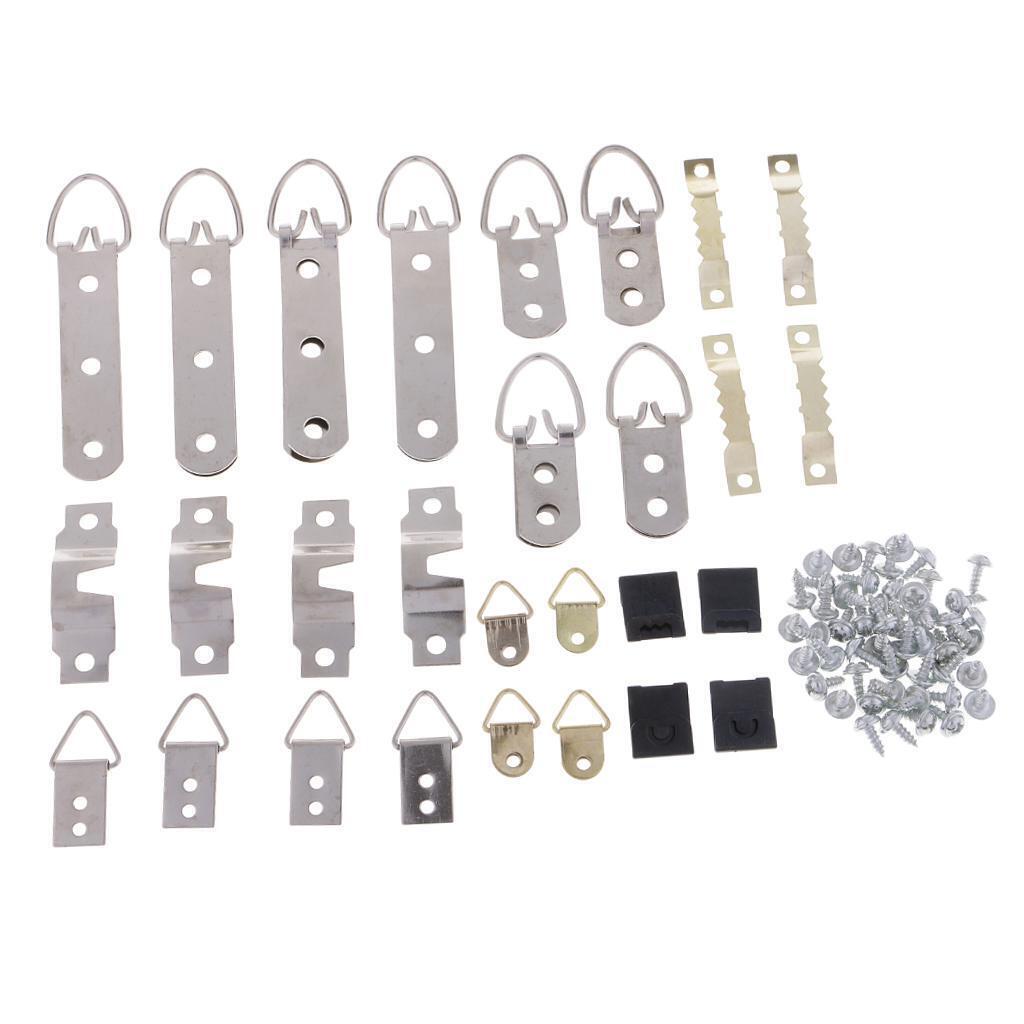 76x Photo Frame Hanging Kit Hanging Solutions Home Office Hanging Hooks Kit