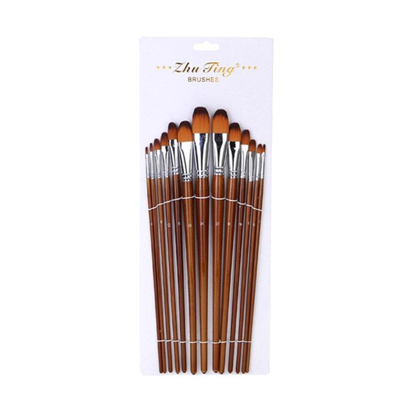 13Pcs Paint Brushes for Acrylic Painting Art Brush Drawing and Art Supplies