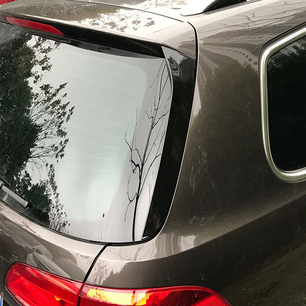 2pcs Rear Window Wing Trim Covers Carbon Patter Spoiler Canards Splitter