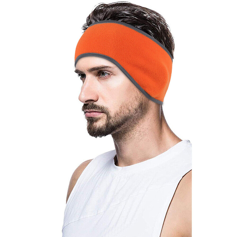 Winter Cycling Ear Protection Hair Band Ear Warm Fleece Headband (Orange)