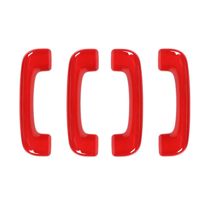 4pcs Red Roof Grab Handle Cover Trim Decor Fit for Dodge Charger Accessories