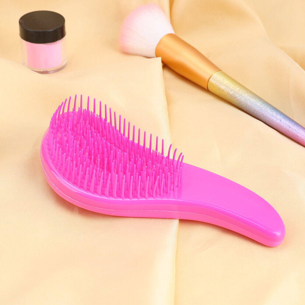 Portable Detangling Comb Massage Hair Brush Styling(Rose )