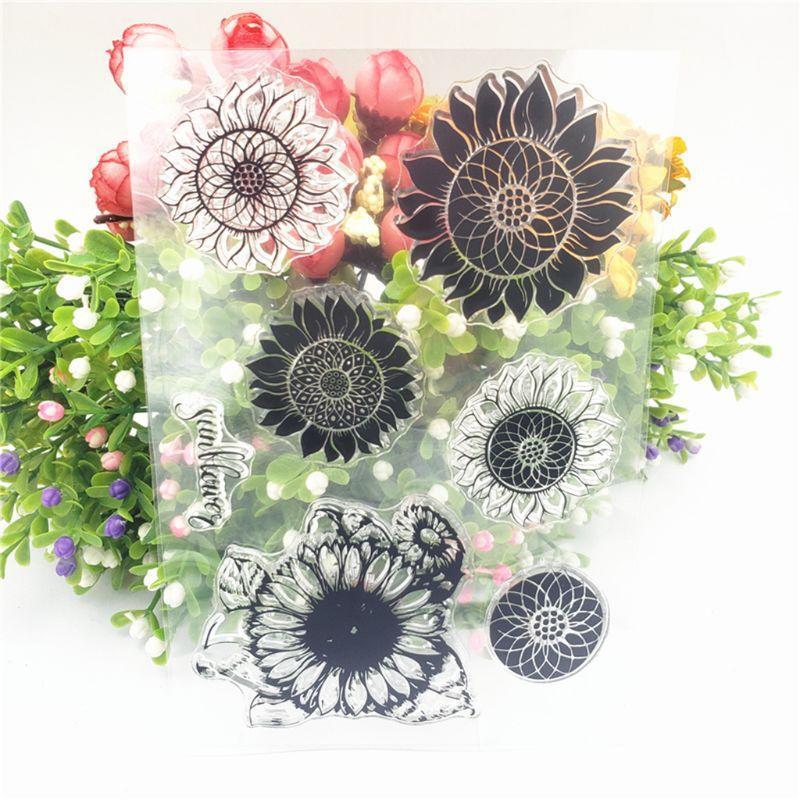 Sunflower Silicone Seal Stamps DIY Scrapbooking Embossing Photo Album Decoration