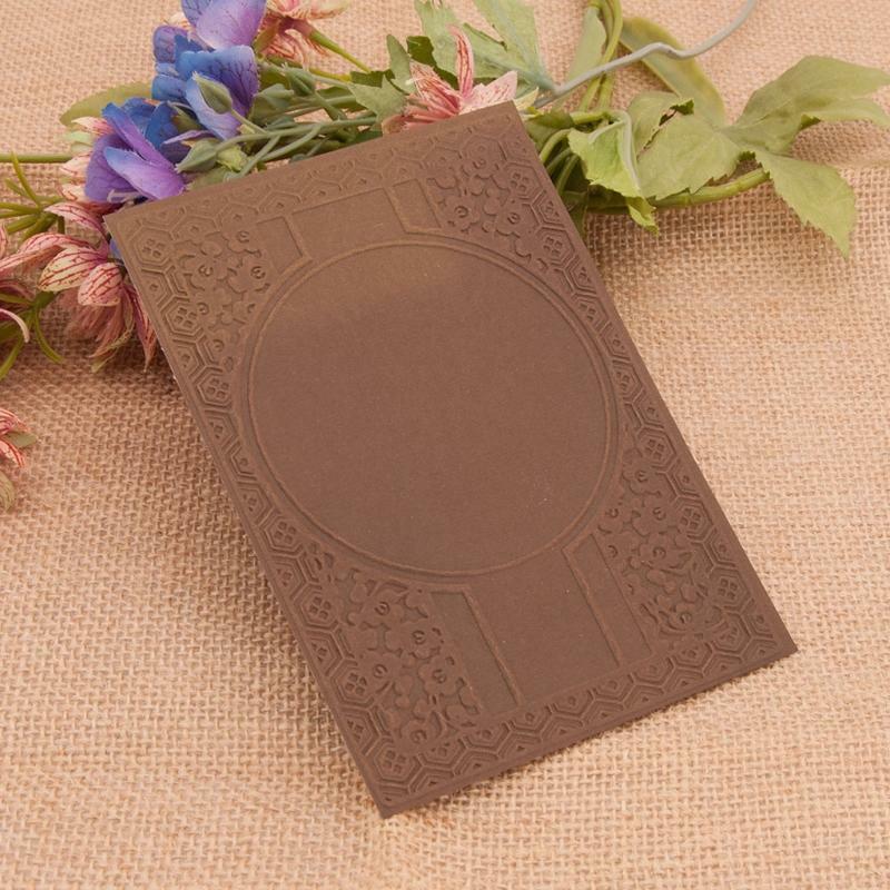 Round Plastic Embossing Folder Stencil Template DIY Craft Scrapbooking Making
