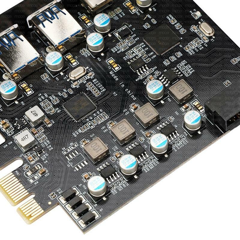 Pcie to Usb3.0 Type C Adapter Expansion Card 3xUSB + 2x Type C with 19Pin Power
