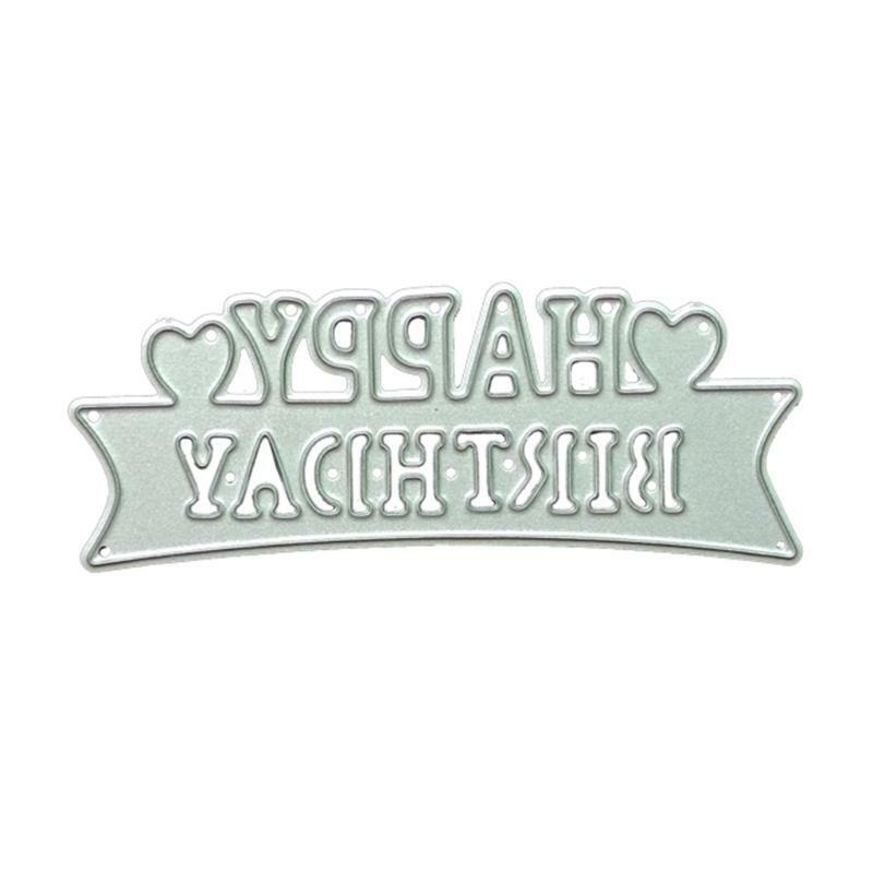 Creative Happy Birthday Metal Cutting Die Creative Art Words Die Cuts Template