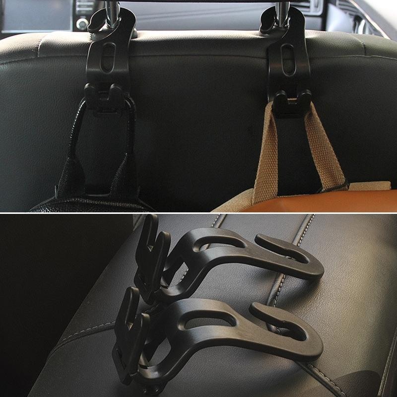 1 Pair Car Back Seat Clothes Hook Headrest Hanger Storage Universal SUV Plastic