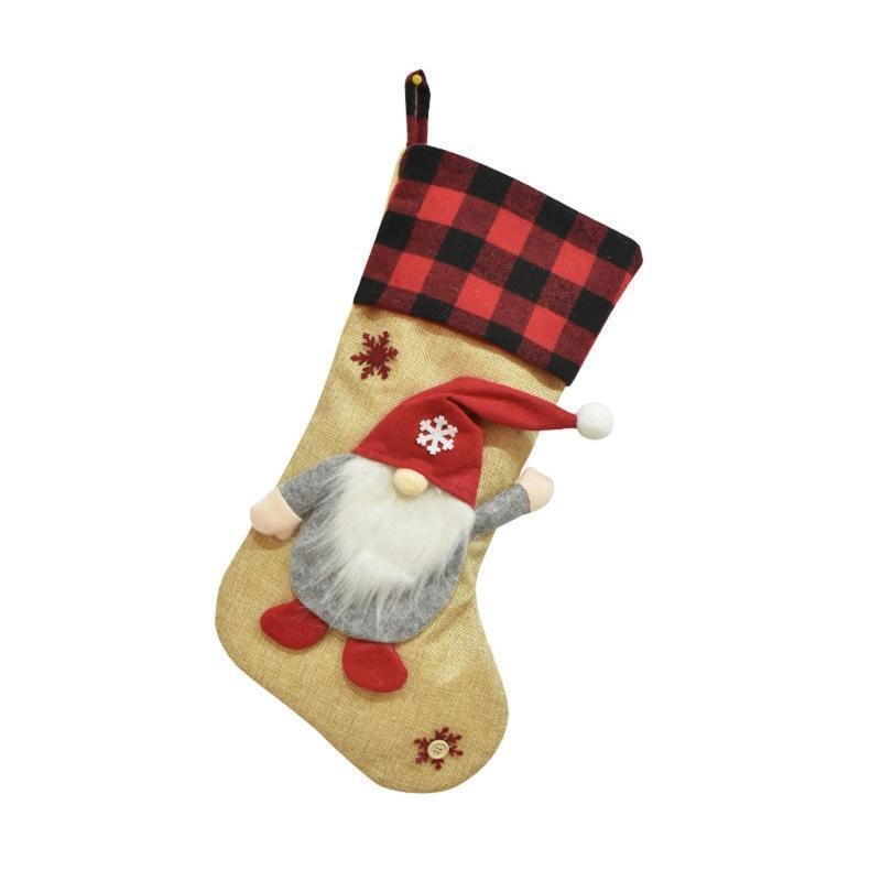 Christmas Gnome Stockings Set of 4 Hanging Ornament Cute Crafts Decor