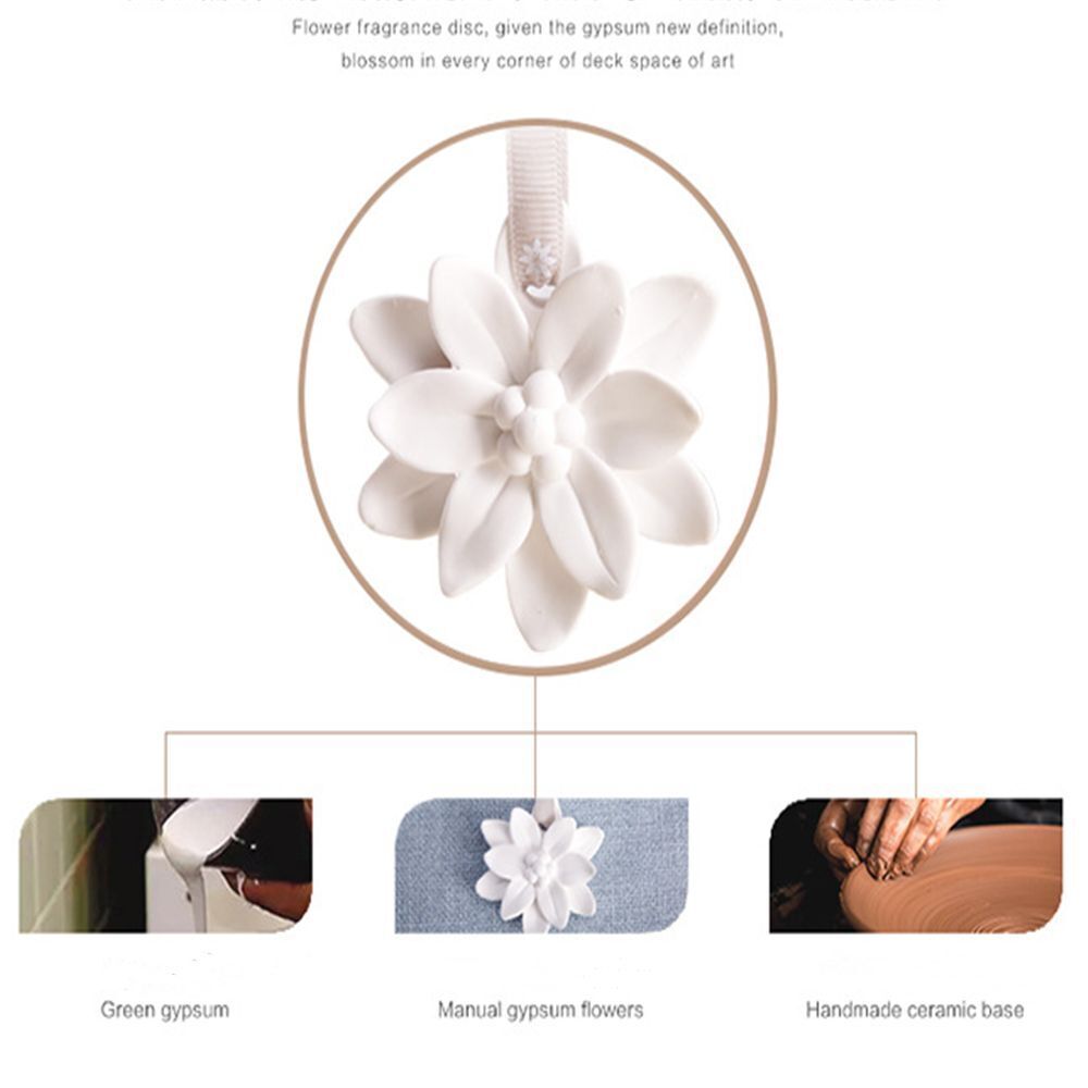 Mirror Auto Hanging Ornament Pendant Plaster Flower Car Accessories For Car