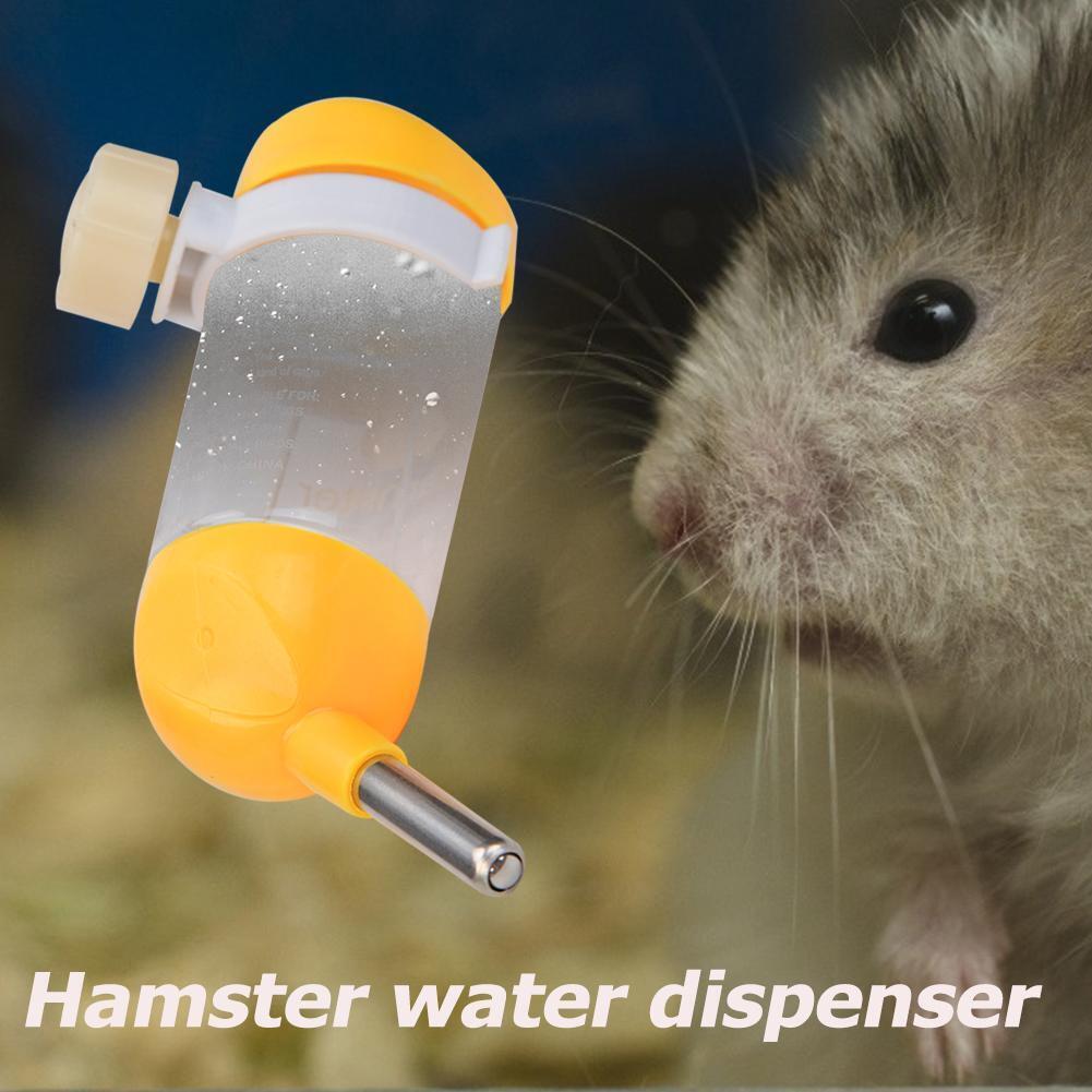 80mL Small Pet Water Dispenser Hamster Drinking Fountain Kettle (Yellow)