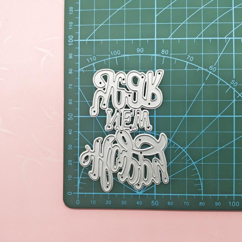 New Year Background Cutting Dies Carbon Steel Stencils Template  Die Cuts Moulds