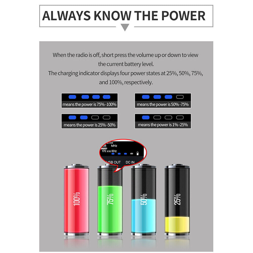 Portable Solar Hand Crank Radio AM FM Emergency Reading Lamp Flashlight
