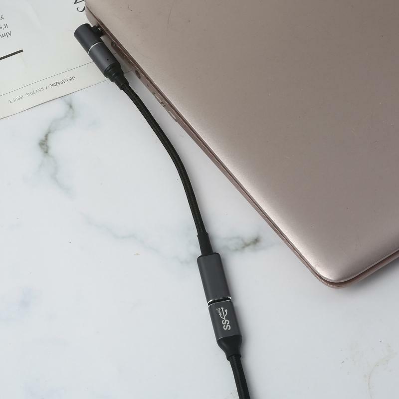 100W USB Type C 90 Degree 5.5x1.7 mm Male Power Charging Cable for Acer 19V3.42A